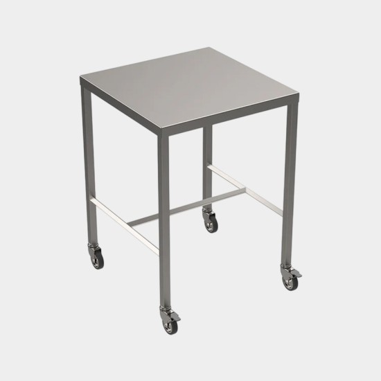 Mobile Stainless steel table with diamond centre tie bar Mobile Stainless steel table with diamond centre tie bar