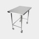 HYGIENOX Mobile Electropolished Table with Rear Rail HYGIENOX Mobile Electropolished Table with Rear Rail