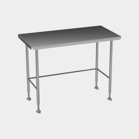 Stainless steel Hygienox table with tubular rear tie bar Stainless steel Hygienox table with tubular rear tie bar