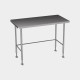 Stainless steel Hygienox table with tubular rear tie bar Stainless steel Hygienox table with tubular rear tie bar