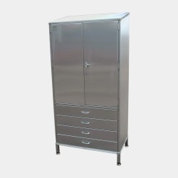 Stainless steel 4 external drawer storage cupboard