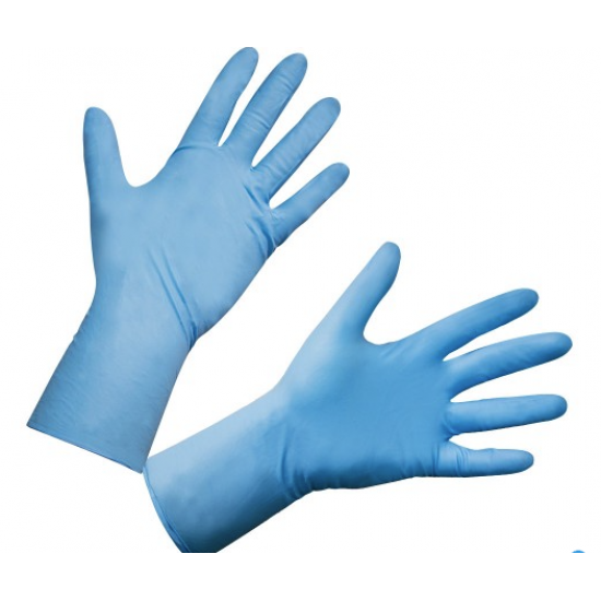 Long & Strong Nitrile Glove, Blue, 29cm, Small