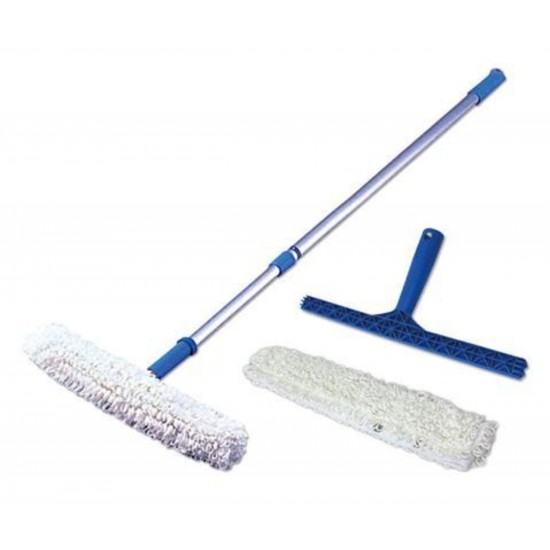 Wall & Ceiling Mop System | ISO Class 4+ | Stainless Steel Mop & Microfibre Mop Head