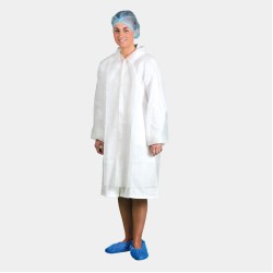 Disposable White Visitors Coat