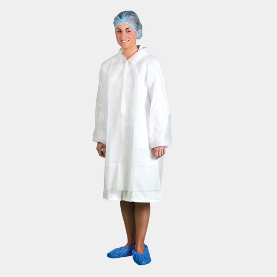 Disposable White Visitors Coat Disposable White Visitors Coat