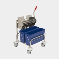 Hytech Cleanroom Trolley | Stainless Steel | Autoclavable | 2x15L with wringer