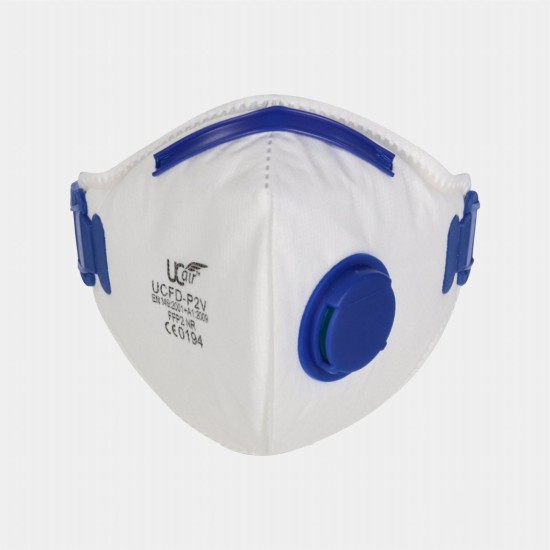 UCi Disposable Respirator | FFP2 | Fold-Flat | Valved | Box / 10 UCi Disposable Respirator | FFP2 | Fold-Flat | Valved | Box / 10