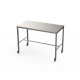Mobile Stainless steel table with diamond centre tie bar 1800 x 600mm