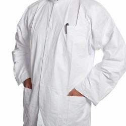 Tyvek® 500 Labcoat with press studs/pockets, Size MD